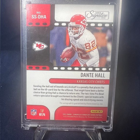 2021 Donruss Signature Series Dante Hall Autograph Auto Chiefs SS-DHA 43/99 - Picture 2 of 2